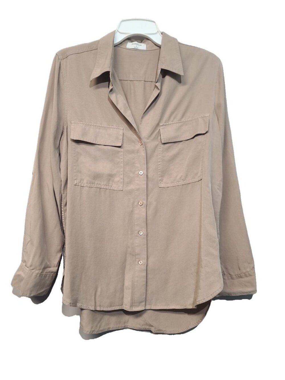 Babaton Utility Shirt S Tan Button Down Relaxed